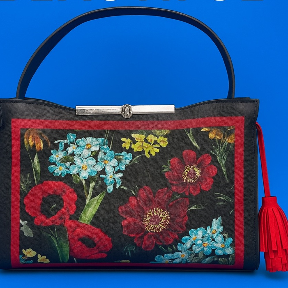 Nanette Lepore Floral Kiss Lock Handbag – Thrifted & Beautiful❤️❤️❤️ - Picture 3 of 17